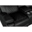 Fauteuil inclinable manuel de cinéma maison avec porte-gobelet, canapé inclinable avec rangement en polyuréthane pour le salon, cinéma maison, noir