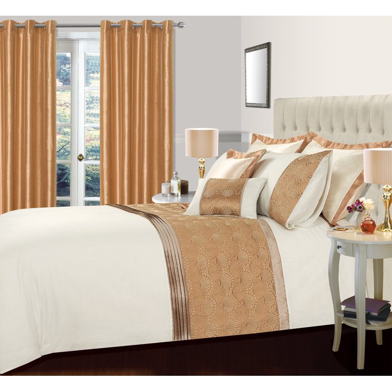 Annegrethe Polycotton Duvet Cover Set, Single Duvet Cover Set + 1 Additional Piece, Natural