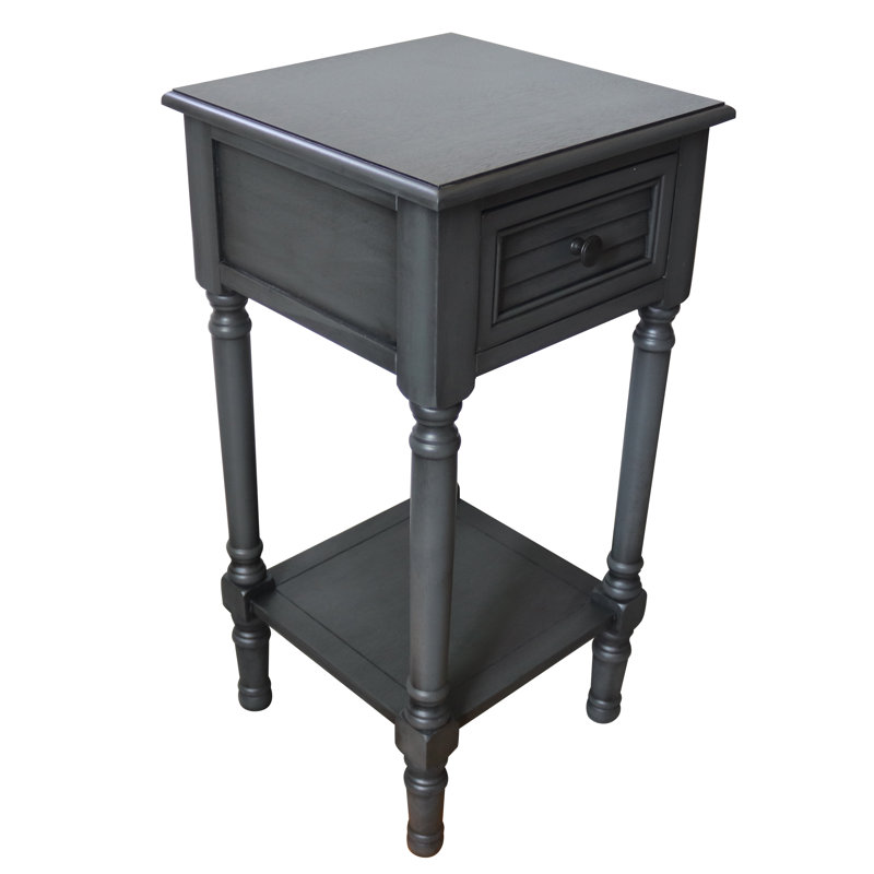 Table de bout avec rangement, Métal industriel