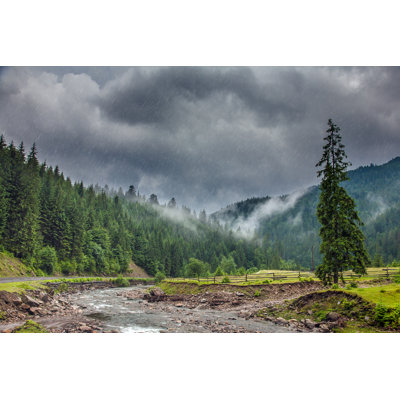 Rainstorm in the mountains Wall Art on Canvas