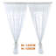 2 pièces de rideaux en dentelle blanche festonnée transparente brodée avec fenêtre et passe-tringle pour la cuisine de la chambre à coucher-266678833