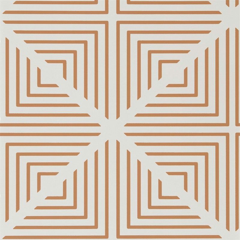 Radial 10.05m x 68.6cm Wallpaper Roll, Pearl/Paprika