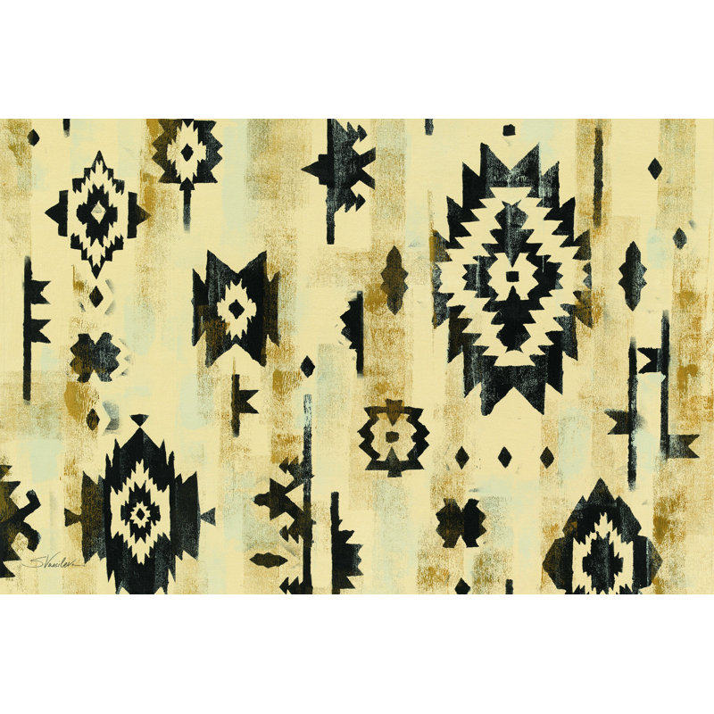 Motif ivoire et noir, H 24 po x l 36 po x P 1,25 po