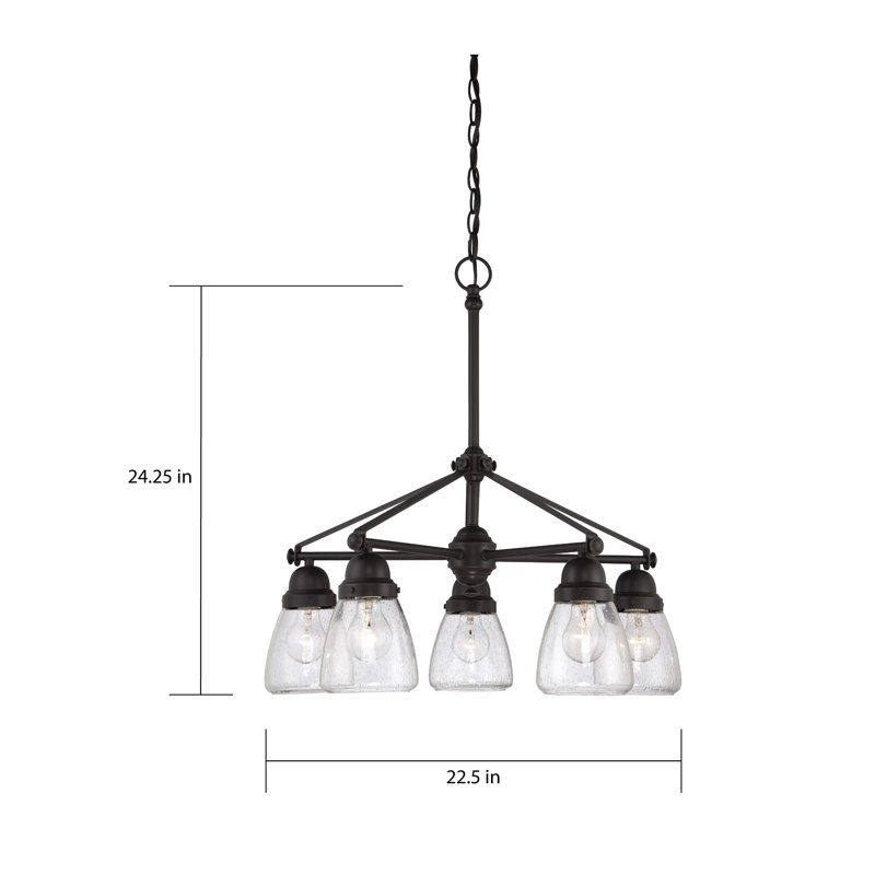 Lustre classique / traditionnel à 5 lumières avec abat-jours Atlee