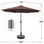 Parasol de marché illuminé 10 pi avec plage 8 côtes-1876059760