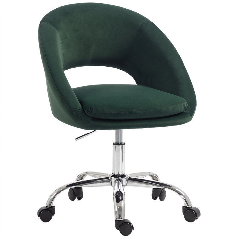 HOMCOM Velvet Office Chair, Green