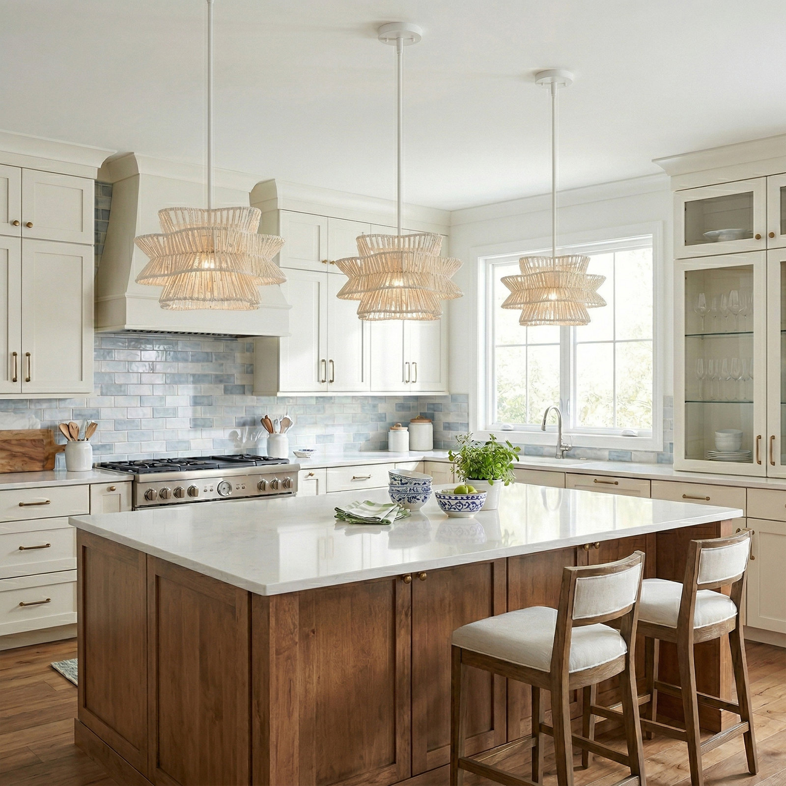 Towne Dimmable Single Light Pendant, White