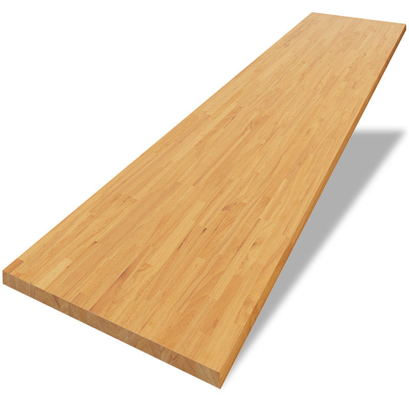 Comptoir en bois massif Kirren Hevea, H 1 po x l 72 po x P 30 po, Hévéa miel