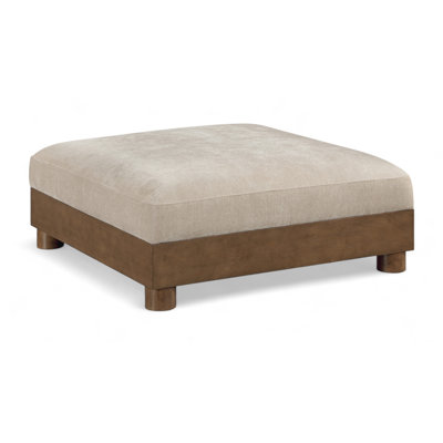 Turin Chenille Fabric Upholstered Modular Ottoman