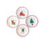 Assorted Holiday Plates - Tree, Car, Candy Cane, Presents (Set of 4)