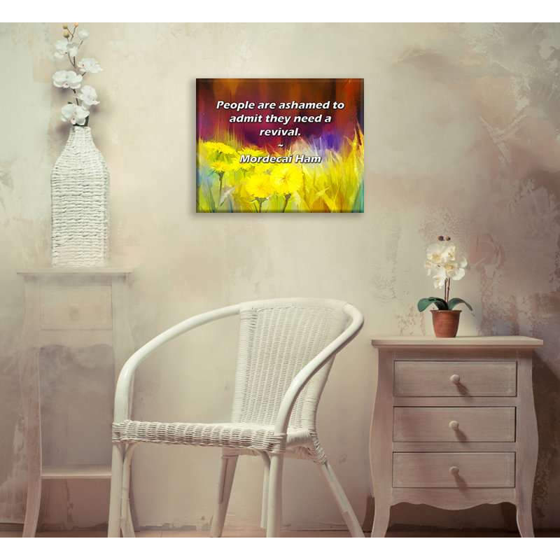 Toile tendue Arty Quote par Mordecai, H 13 po x l 18 po