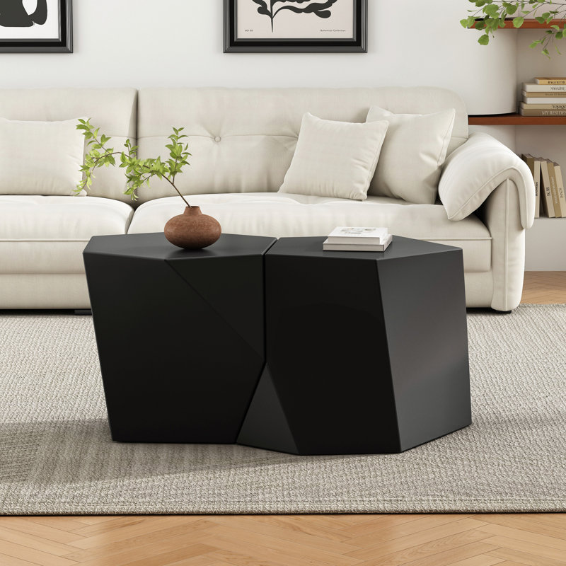 ENSEMBLE DE TABLE À CAFÉ MODERNE MGO, Noir