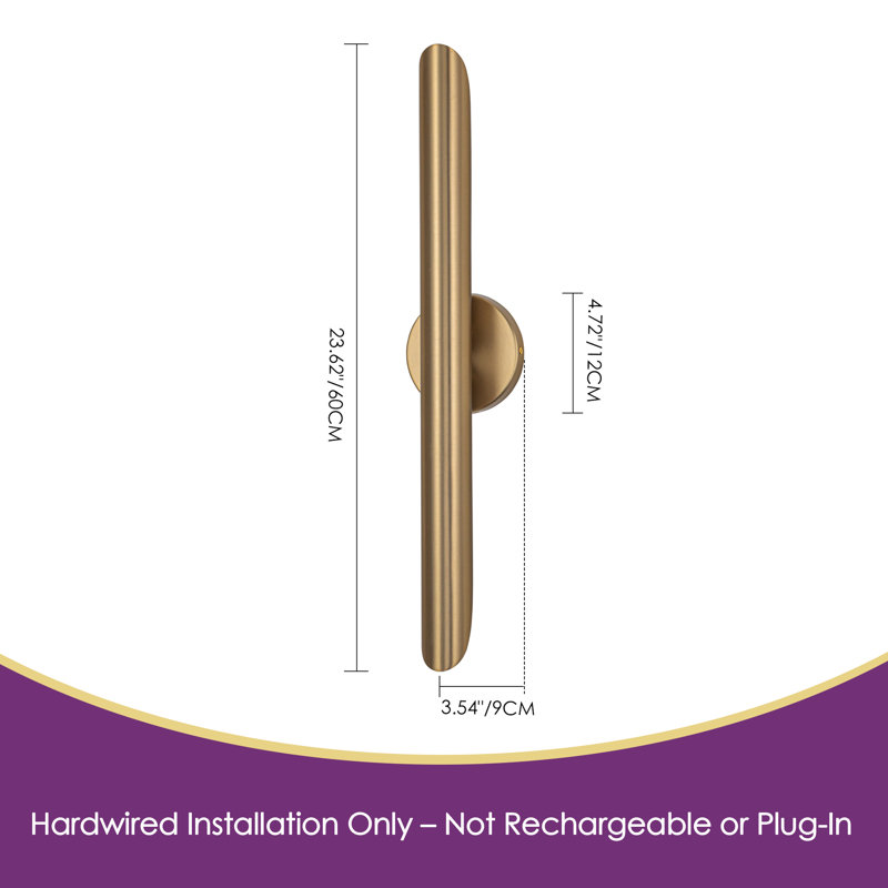 Coco 2 - Light Dimmable LED Vanity Light, Brushed Gold