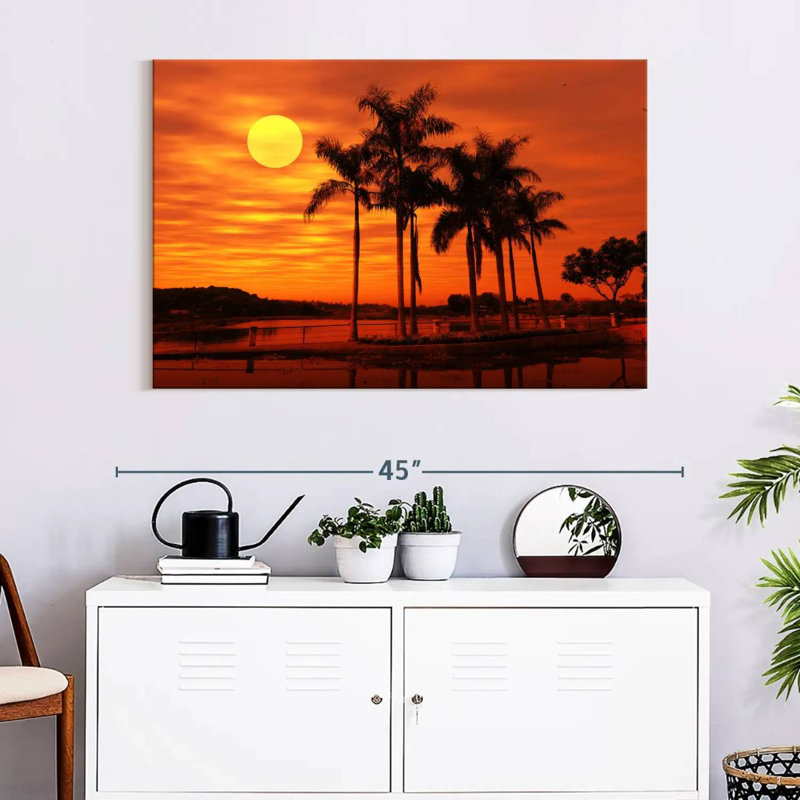 Orange Beach Scene, 26" H x 39" W