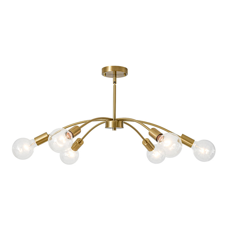 Lustre araignée en métal 6 lumières Classic