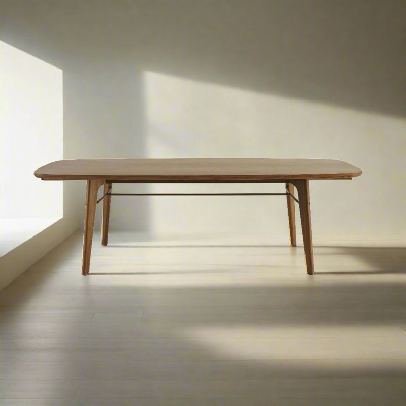 Utility Dining Table, 30"H x 71"L x 35.5"W, Natural Walnut