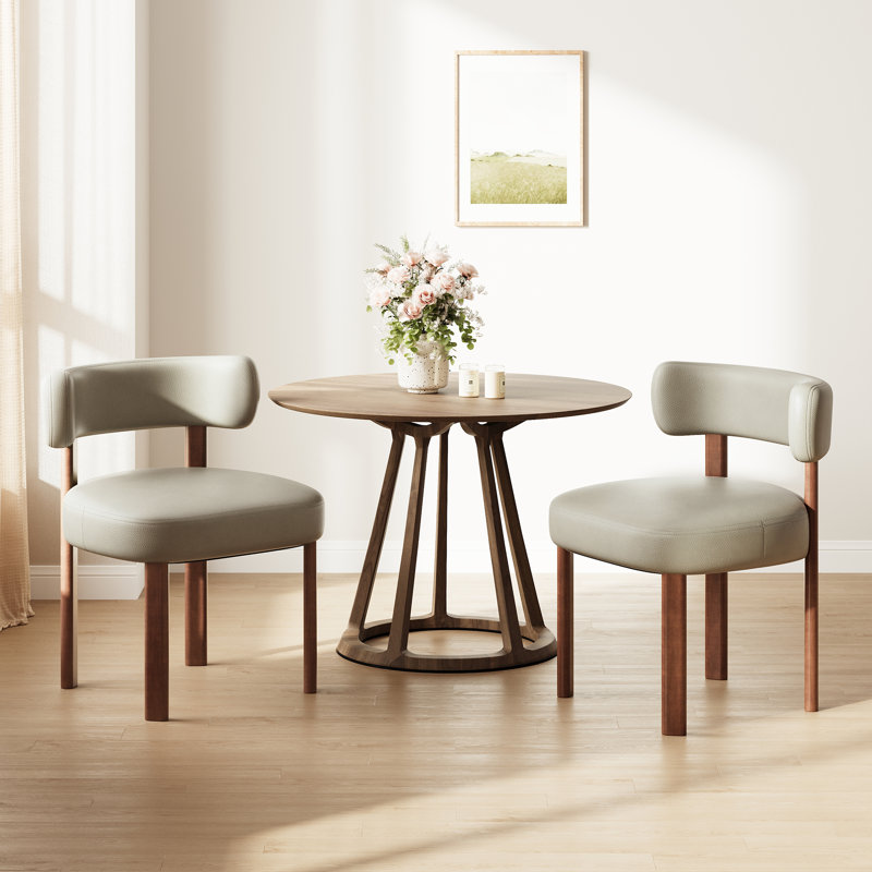 Chaise d'appoint rembourrée en similicuir, Taupe