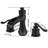 Deluge Waterfall Matte Black Widespread 3-Hole, 2-Handle Bathroom Sink Faucet With Drain Assembly