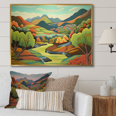 «Autumn Beauty Mountain Landscape Serenity», reproduction sur toile