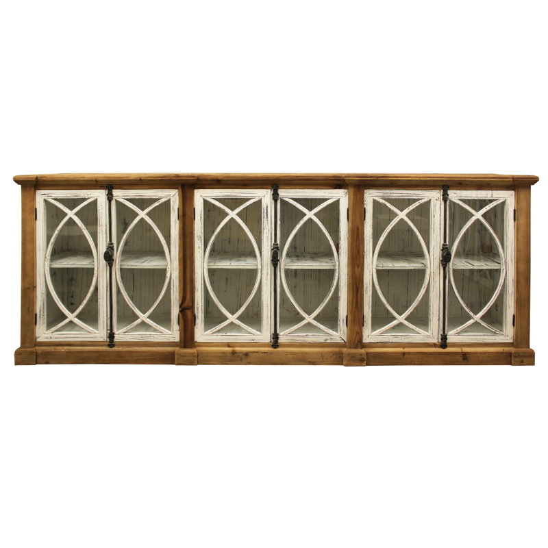 Buffet en bois massif de pin 113 po Louane