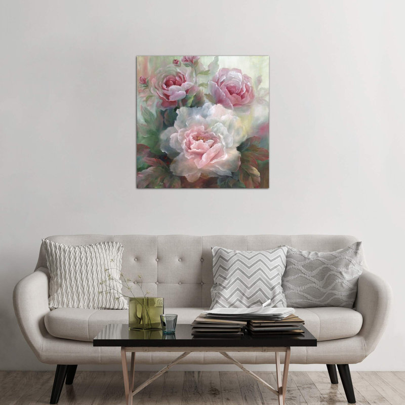 Roses III by Nan - Wrapped Canvas Painting, 66.04 cm H x 66.04 cm W x 3.175 cm D