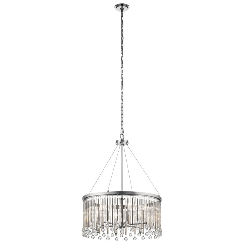 Piper 6 - Light Dimmable Drum Chandelier