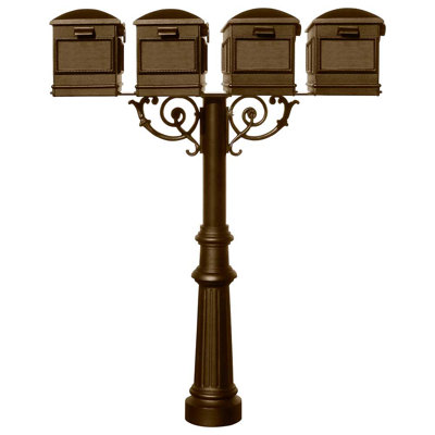 Hanford Aluminum Post Mounted Post box
