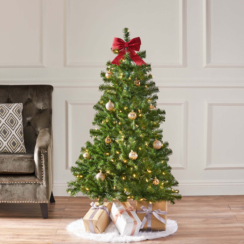 4.5Ft Hinged Tree With 200 Clear Lights-UL