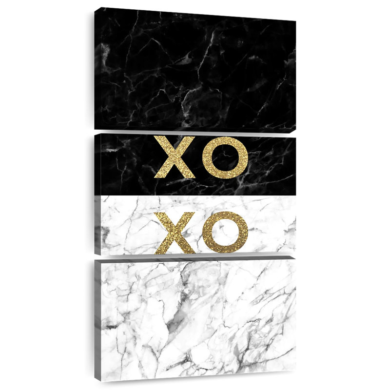 Plaque murale typographique Xoxo, H 27 po x l 12 po
