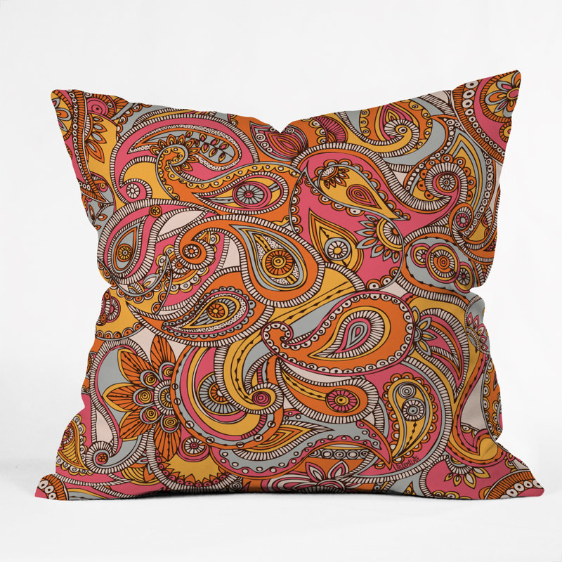 Coussin Valentina Ramos Paisley, 20 po x 20 po