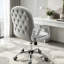 Chaise de bureau en velours capitonnée-16703571-16703572-16703579