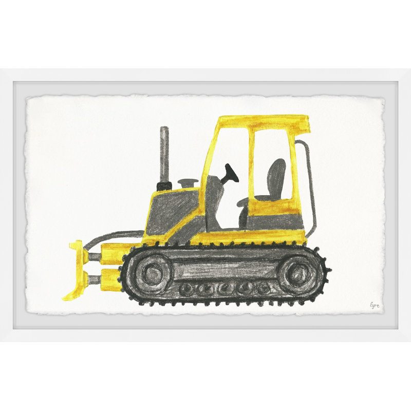 Bulldozer Truck, reproduction encadrée, H 30 po x l 45 po x 1,5 po