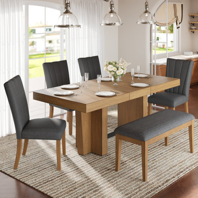 Atiqa 6 - Person Four Leg Dining Set