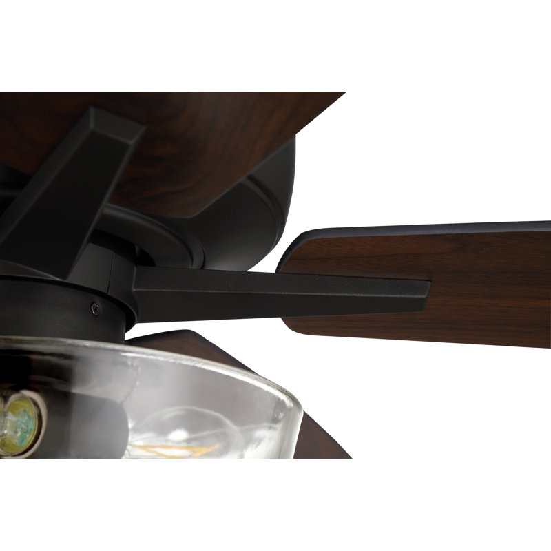 Antoine 60'' Ceiling Fan with Light Kit, Black/Espresso