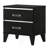 Black 2-Drawer Nightstand