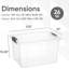 Superio 26 pte Bacs de rangement transparents avec couvercles, paquet de 5 - Boîtes de rangement en plastique pour la maison-1311607163