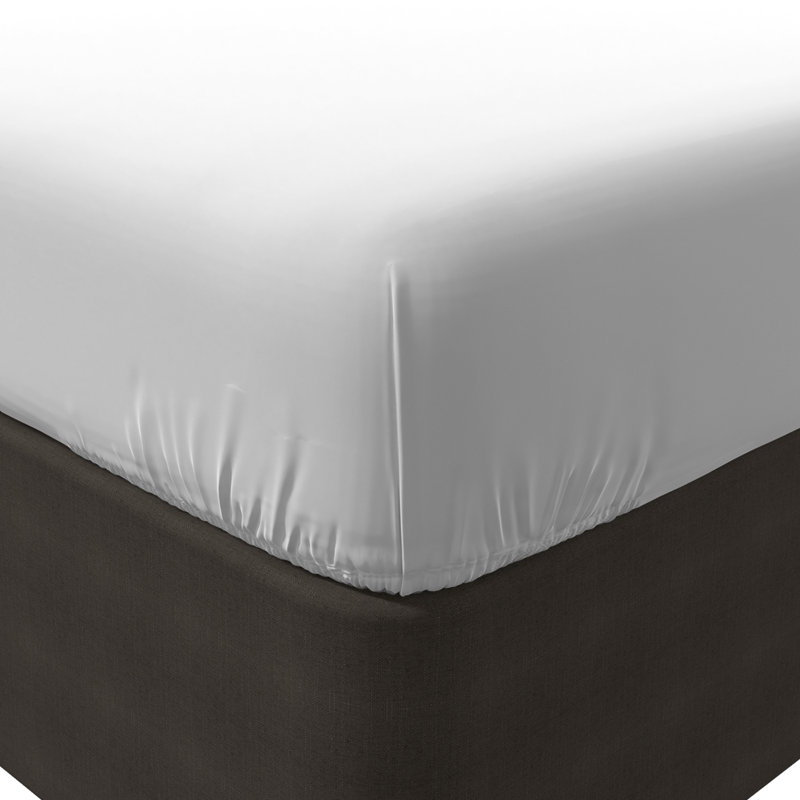 Queen White Cotton Percale Bedding Set