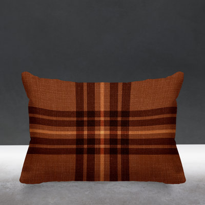 Plaid Outdoor Reversible Throw Pillow