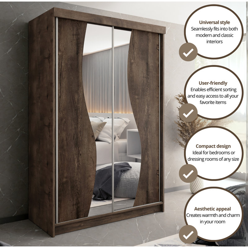 Ajtene 2 Door Wardrobe, Brown