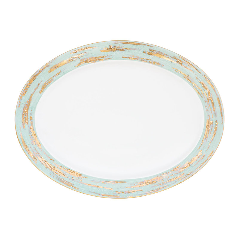 Plat ovale Iroh, 13.8" L x  10.2" W x 1.5" H