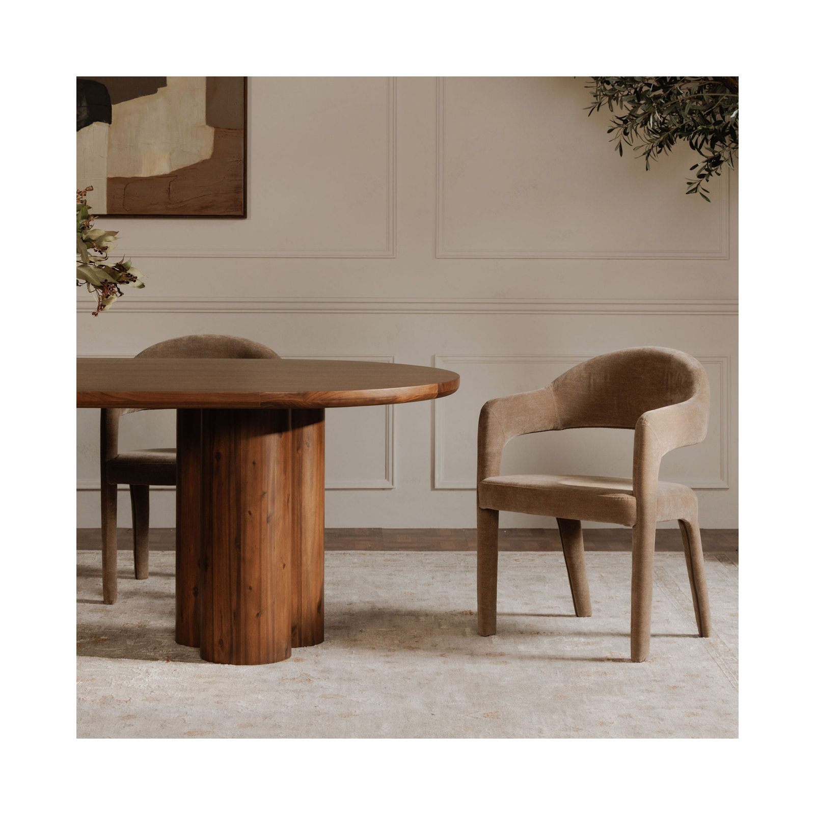 Cathline Dining Chair, Camel
