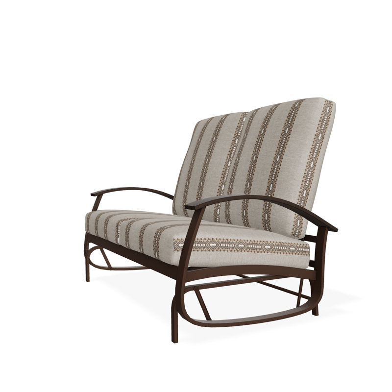 Belle Isle Cushion Deep Seating 2-Seat Glider, Kona, Guru Walnut