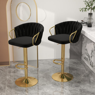 Christal Swivel Upholstered Adjustable Height Counter Stool