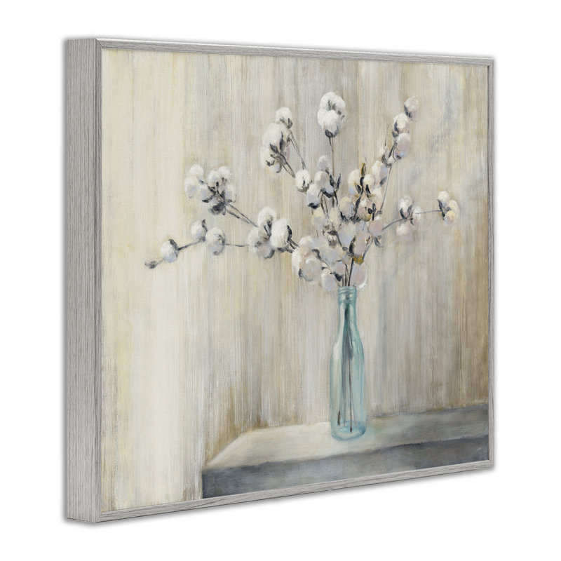 «Beautiful Cotton Flower Paint», impression sur toile, Estampe numérique Farmhouse, H 16 po x l 20 po