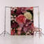 Tapis décoratif moderne mauve-rose à motif de roses et de fleurs-813115985