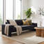 Canapé de 80,7 po en chenille rembourré 3 places, canapé avec accoudoirs larges et coussins épais, dossier ergonomique pour le salon, la chambre à coucher, le bureau, design américain moderne-348462204