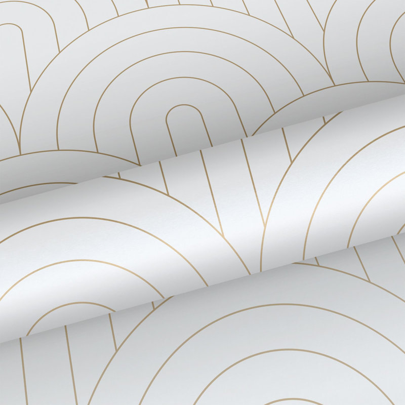 Rouleau de papier peint L 33 pi x l 20,9 po Rasha, Blanc