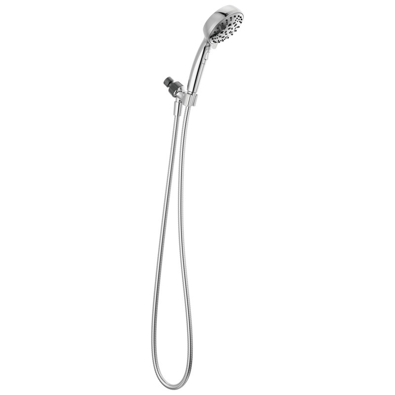 Pomme de douche à 6 jets avec boyau H2Okinetic, pomme de douche à main, Chrome