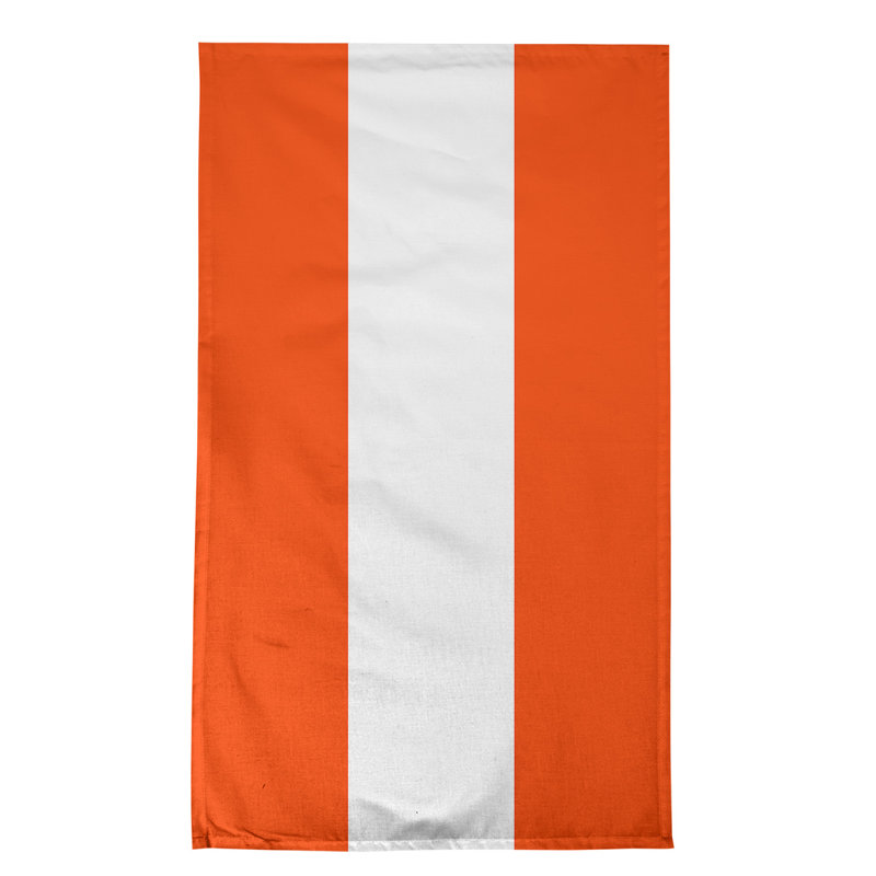 Anaheim Stripe Tea Towel Kitchen Towel, Poly Twill, Orange/White/Orange