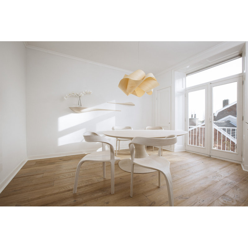 Swirl 1 - Light Pendant, Ivory White, E26, Nickel